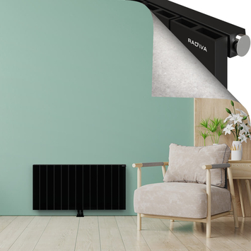 ENCELIA Radiateur en Aluminium 600x1230 Noir - Thumbnail