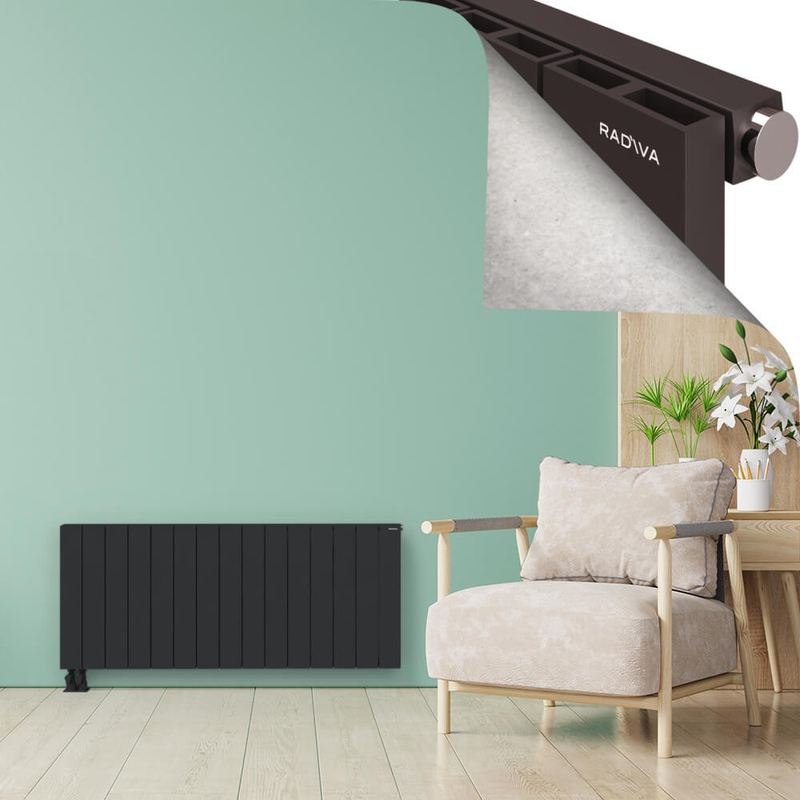 ENCELIA Radiateur en Aluminium 600x1420 Anthracite Foncé