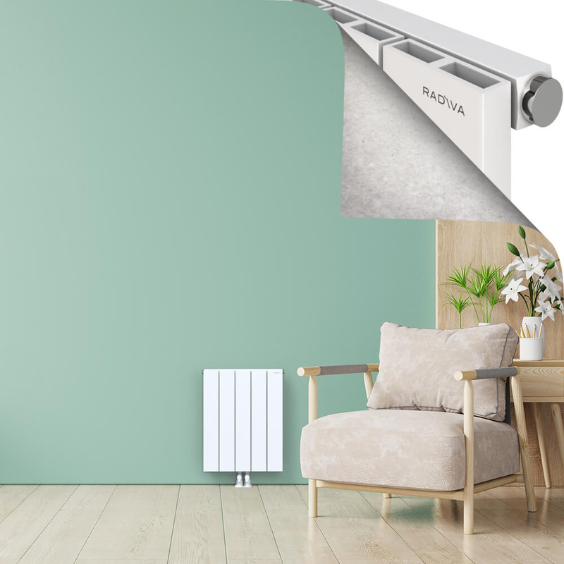 ENCELIA Radiateur en Aluminium 600x470 Blanc