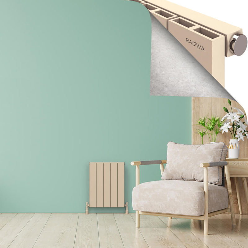 ENCELIA Radiateur en Aluminium 600x470 Cappuccino