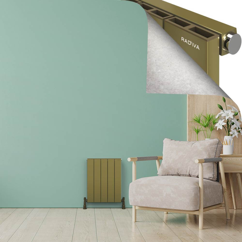 ENCELIA Radiateur en Aluminium 600x470 Plasma Laiton