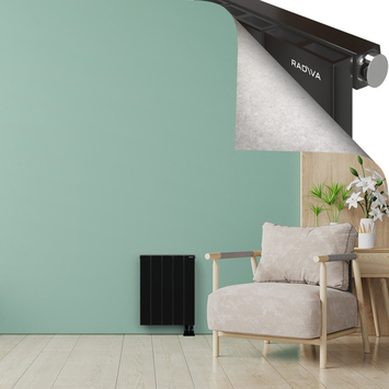 ENCELIA Radiateur en Aluminium 600x470 Plasma Noir - Thumbnail