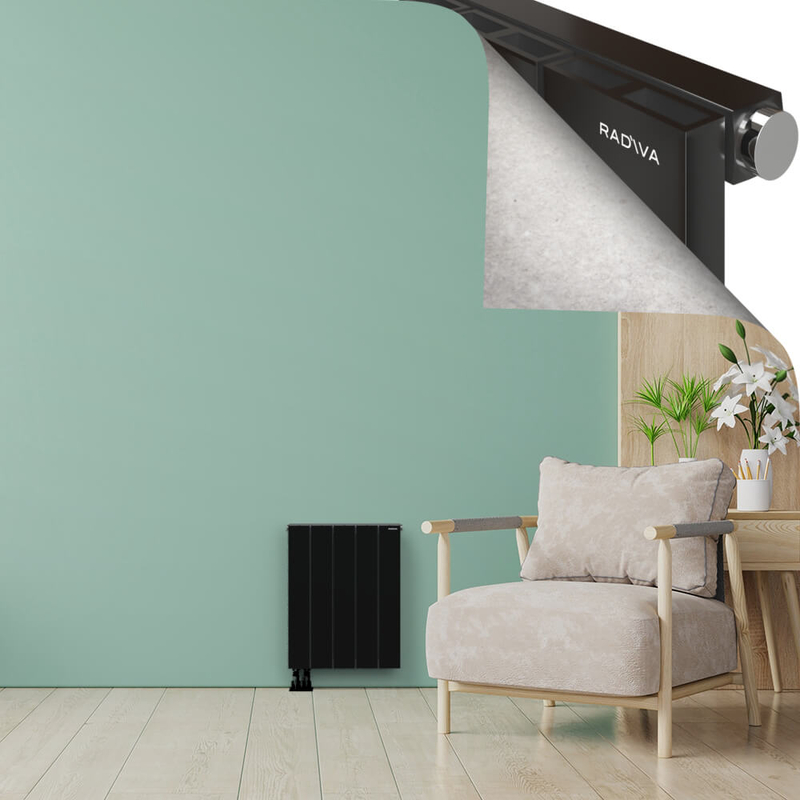 ENCELIA Radiateur en Aluminium 600x470 Plasma Noir