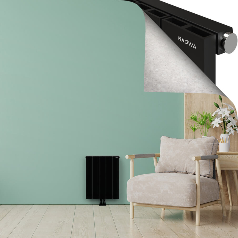 ENCELIA Radiateur en Aluminium 600x470 Noir