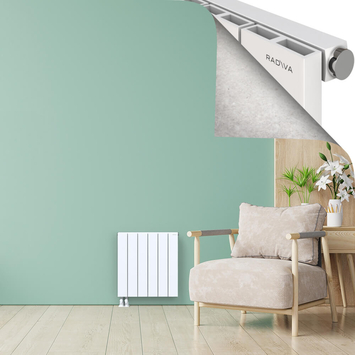 ENCELIA Radiateur en Aluminium 600x565 Blanc - Thumbnail