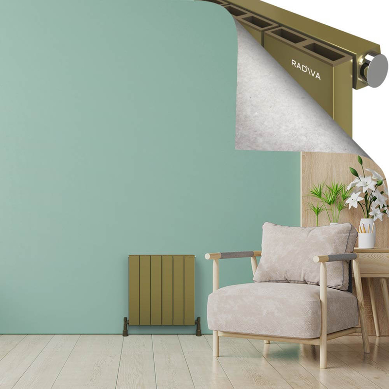 ENCELIA Radiateur en Aluminium 600x565 Plasma Laiton