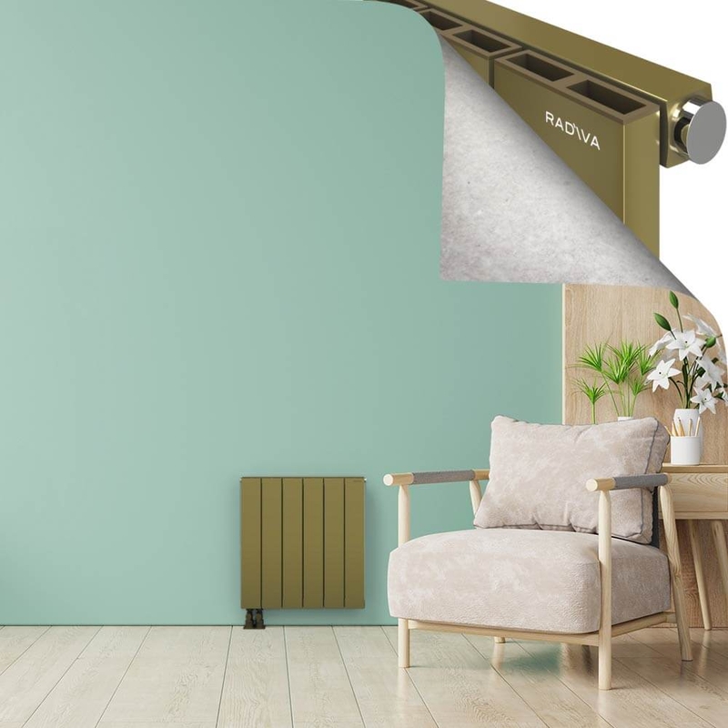 ENCELIA Radiateur en Aluminium 600x565 Plasma Laiton