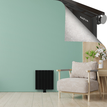 ENCELIA Radiateur en Aluminium 600x565 Plasma Noir - Thumbnail