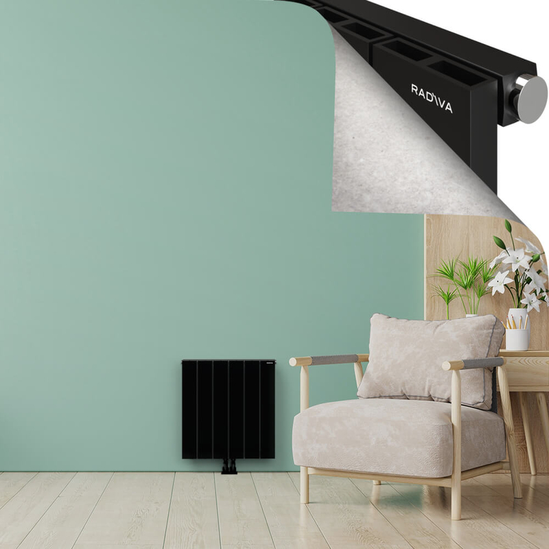 ENCELIA Radiateur en Aluminium 600x565 Noir