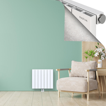 ENCELIA Radiateur en Aluminium 600x660 Blanc - Thumbnail