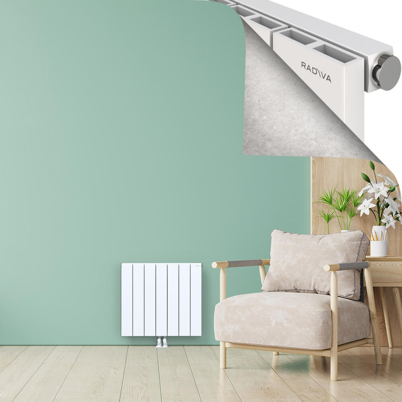 ENCELIA Radiateur en Aluminium 600x660 Blanc