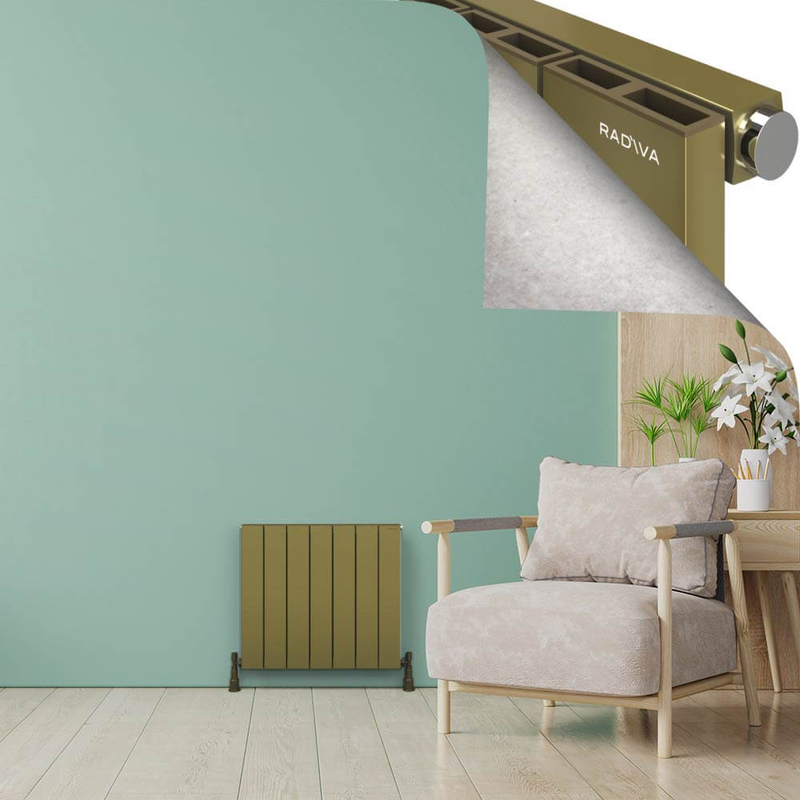 ENCELIA Radiateur en Aluminium 600x660 Plasma Laiton