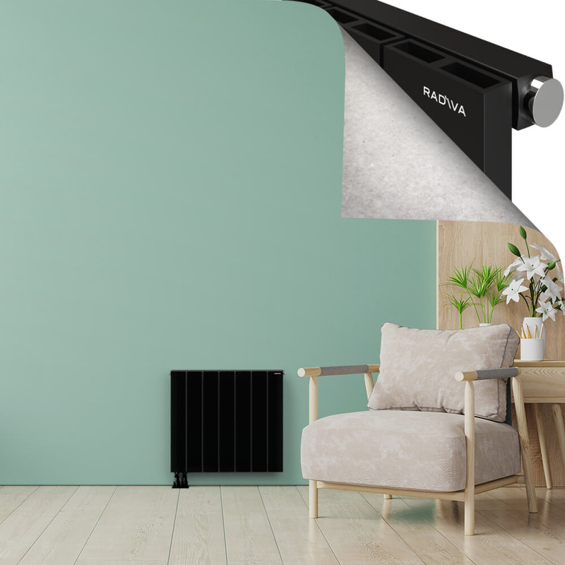 ENCELIA Radiateur en Aluminium 600x660 Noir