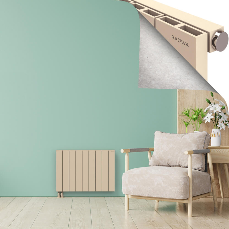 ENCELIA Radiateur en Aluminium 600x850 Cappuccino