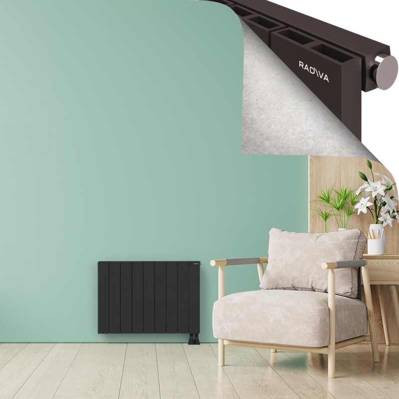 ENCELIA Radiateur en Aluminium 600x850 Anthracite Foncé