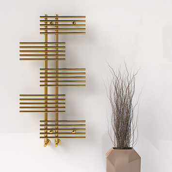 Radiva - FIJI Decorative Towel Warmer 650x1250 Gold Radiva - FIJI Decorative Towel Warmer 650x1250 Gold