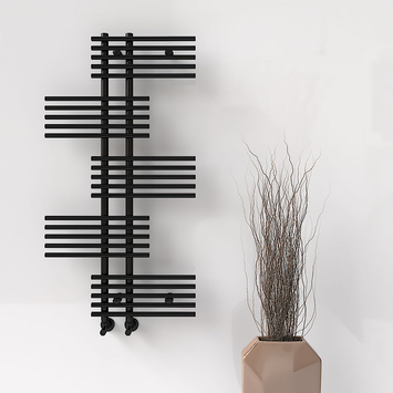 Radiva - FIJI Decorative Towel Warmer 650x1250 Black Matt Radiva - FIJI Decorative Towel Warmer 650x1250 Black Matt