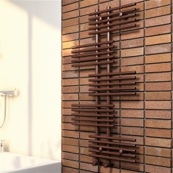 Fiji Decorative Towel Warmer 650x1250 Wood Effect - Thumbnail