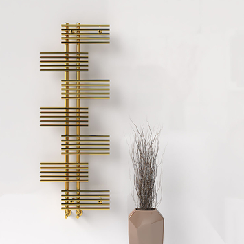 Radiva - FIJI Decorative Towel Warmer 650x1762 Gold Radiva - FIJI Decorative Towel Warmer 650x1762 Gold