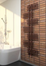Fiji Decorative Towel Warmer 650x1762 Wood Effect - Thumbnail