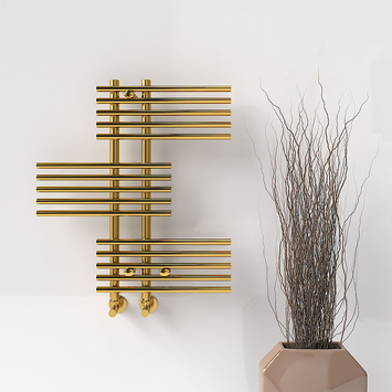 Radiva - FIJI Decorative Towel Warmer 650x740 Gold Radiva - FIJI Decorative Towel Warmer 650x740 Gold