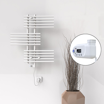 Radiva - FIJI Electric Towel Warmer 650x740 White (Thesis Thermostat) 300W Radiva - FIJI Electric Towel Warmer 650x740 White (Thesis Thermostat) 300W