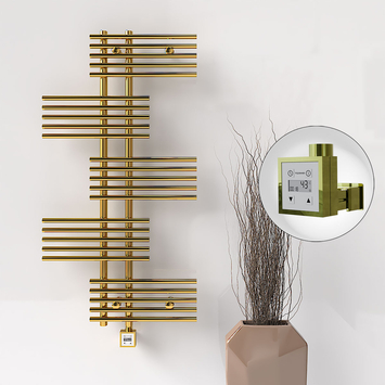 Radiva - FIJI Electric Towel Warmer 650x1250 Gold (KTX3 Thermostat) 300W
