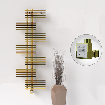 Radiva - FIJI Electric Towel Warmer 650x1762 Gold (KTX3 Thermostat) 600W