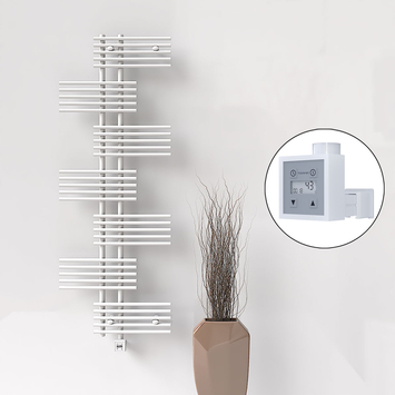 Radiva - FIJI Electric Towel Warmer 650x1762 White (KTX3 Thermostat) 1000W