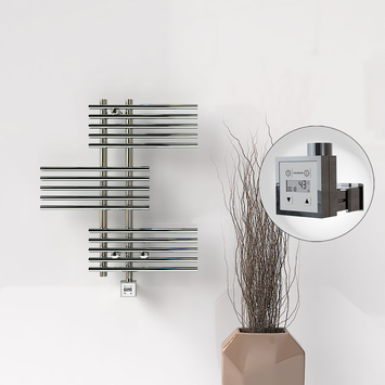 - FIJI Electric Towel Warmer 650x740 Chrome (KTX3 Thermostat) 200W  - FIJI Electric Towel Warmer 650x740 Chrome (KTX3 Thermostat) 200W
