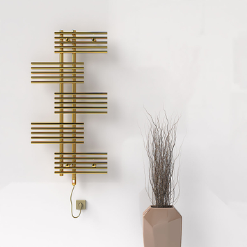 Radiva - FIJI Electric Towel Warmer 650x1250 Gold (On/Off Button) 300W