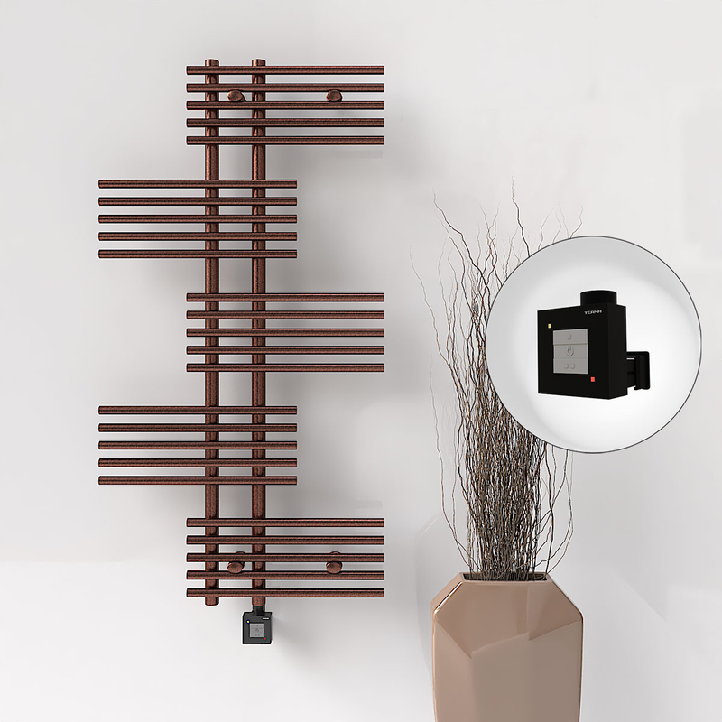 FIJI Electric Towel Warmer 650x1250 Antique Copper (KTX1 Thermostat) 300W
