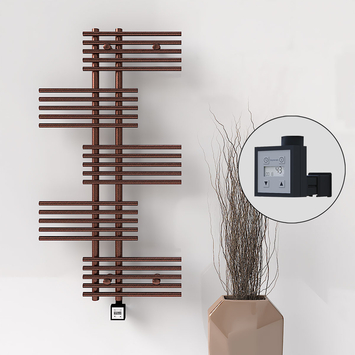  - FIJI Electric Towel Warmer 650x1250 Antique Copper (KTX3 Thermostat) 300W
