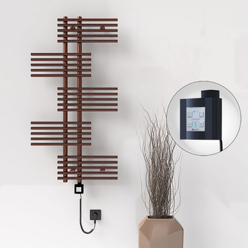Radiva - Fiji Sèche Serviettes Electrique 650x1250 Antique Cuivre Ktx4 300 Watt Câble en spirale