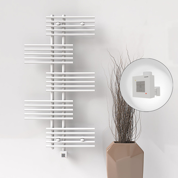 Radiva - FIJI Electric Towel Warmer 650x1250 White (KTX1 Thermostat) 600W