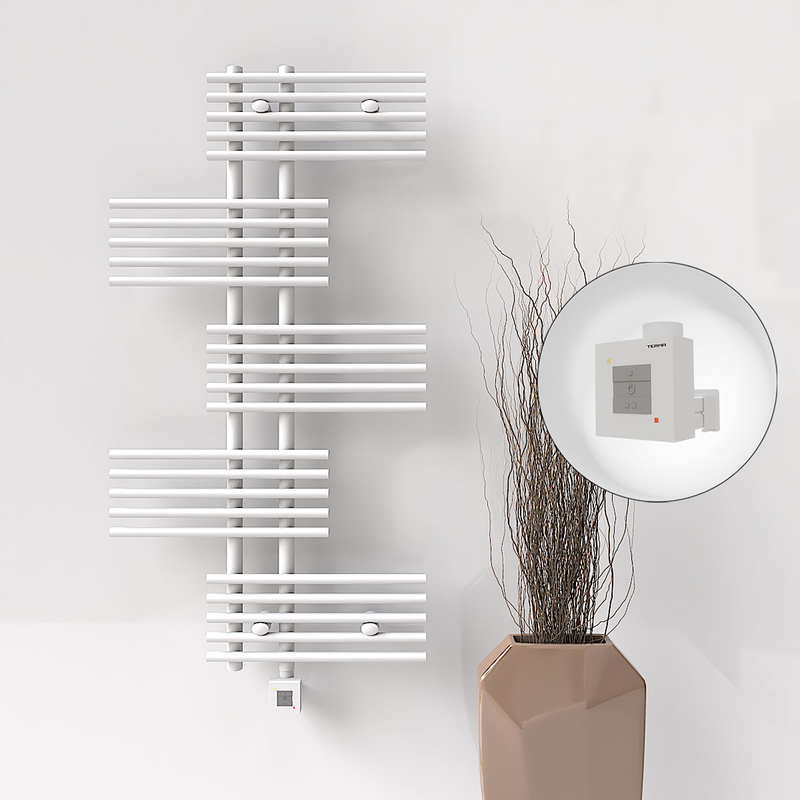 FIJI Electric Towel Warmer 650x1250 White (KTX1 Thermostat) 600W