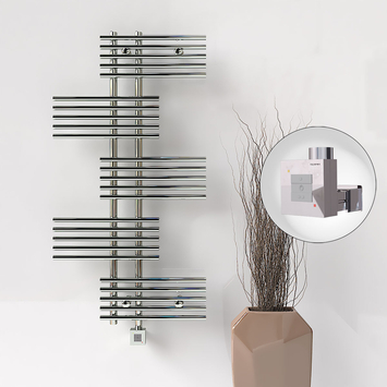  - FIJI Electric Towel Warmer 650x1250 Chrome (KTX1 Thermostat) 300W