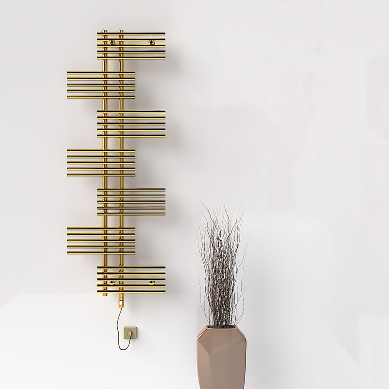 FIJI Electric Towel Warmer 650x1762 Gold (On/Off Button) 600W