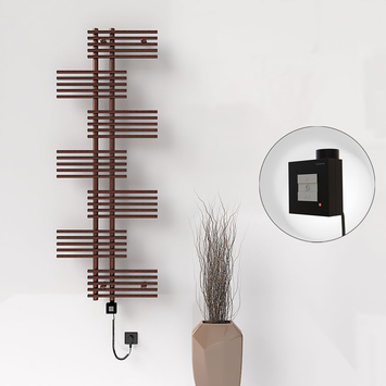 Radiva - Fiji Sèche Serviettes Electrique 650x1762 Antique Cuivre Ktx1 1000 Watt Câble en spirale