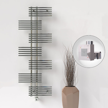 Radiva - Fiji Sèche Serviettes Electrique 650x1762 Chrome Ktx1 600 Watt