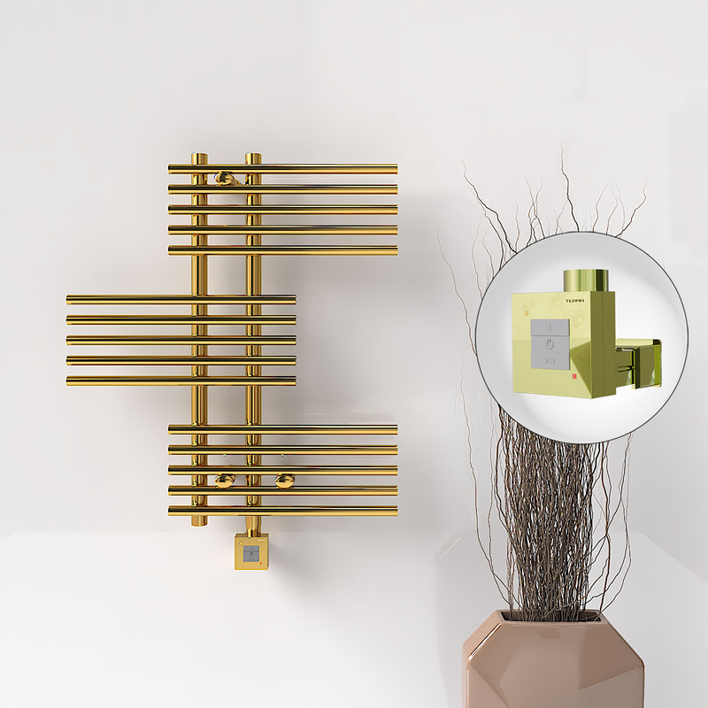 FIJI Electric Towel Warmer 650x740 Gold (KTX1 Thermostat) 200W