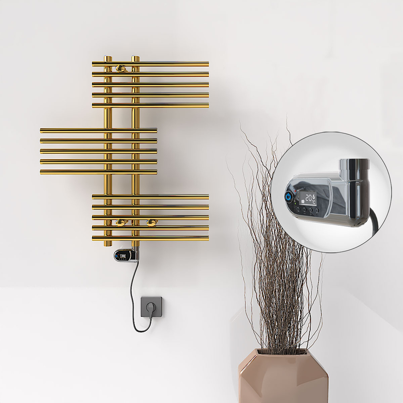 FIJI Electric Towel Warmer 650x740 Gold (Thesis Thermostat) 200W