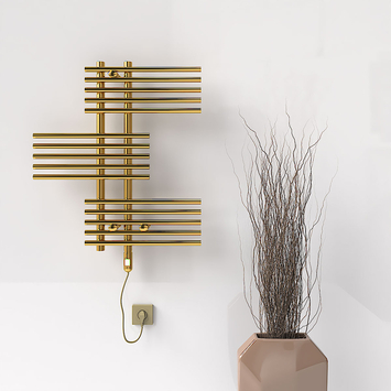 Radiva - FIJI Electric Towel Warmer 650x740 Gold (On/Off Button) 200W