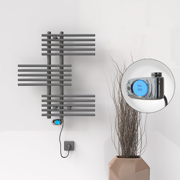 Radiva - FIJI Electric Towel Warmer 650x740 Anthracite (Musa Thermostat) 300W Radiva - FIJI Electric Towel Warmer 650x740 Anthracite (Musa Thermostat) 300W