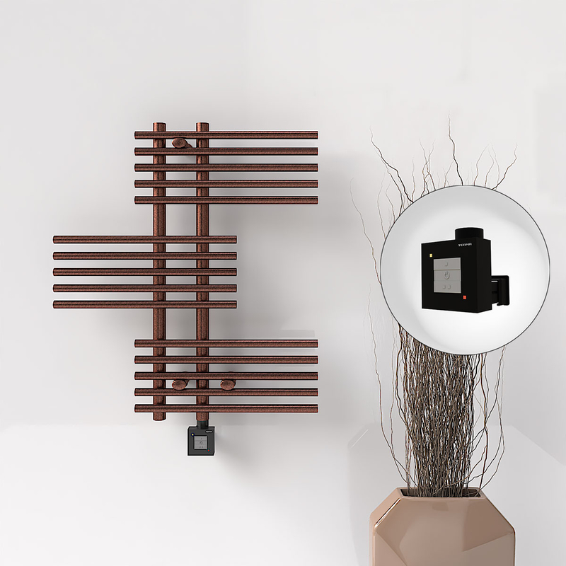 FIJI Electric Towel Warmer 650x740 Antique Copper (KTX1 Thermostat) 200W