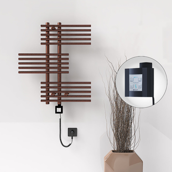  - FIJI Electric Towel Warmer 650x740 Antique Copper (KTX4 Thermostat) 200W Spiral Cable