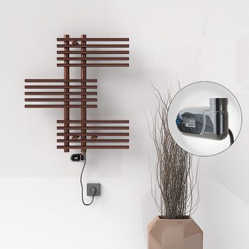  - FIJI Electric Towel Warmer 650x740 Antique Copper (Thesis Thermostat) 200W