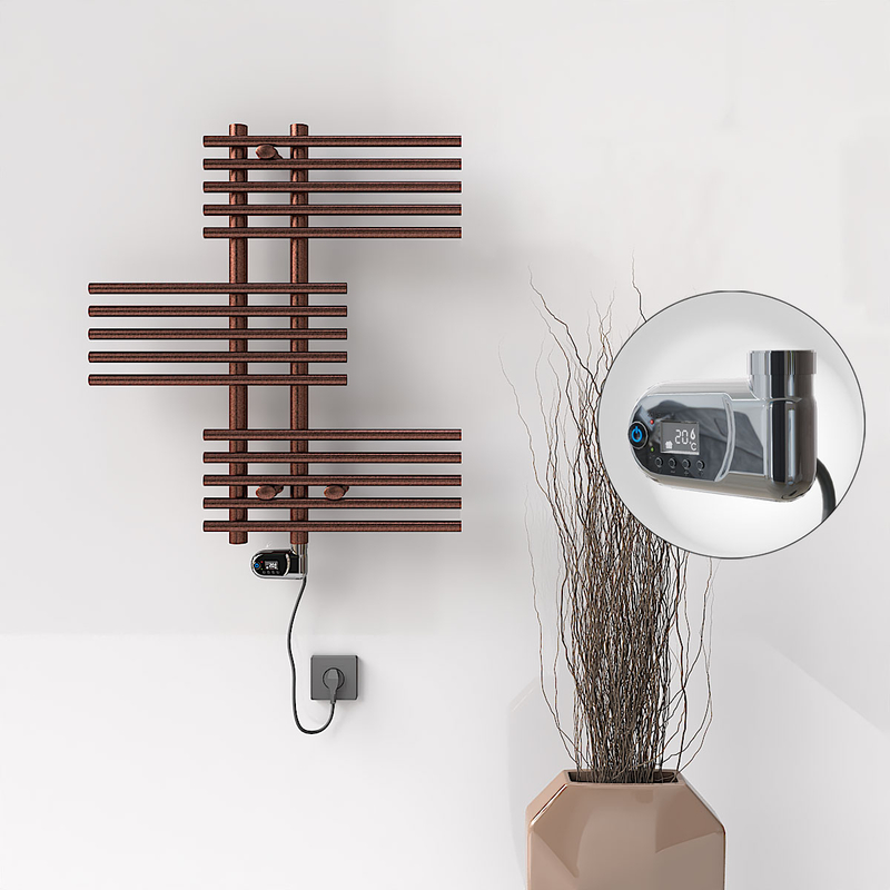 FIJI Electric Towel Warmer 650x740 Antique Copper (Thesis Thermostat) 200W