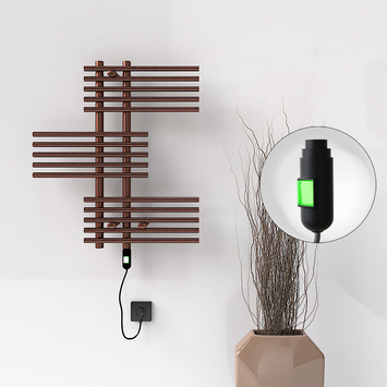  - FIJI Electric Towel Warmer 650x740 Antique Copper (On/Off Button) 200W