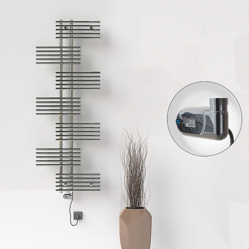 Fiji Sèche Serviettes Electrique 600 Watt 650x1762 Chrome (Thermostat Thesis)